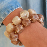 Bracelet cube taupe